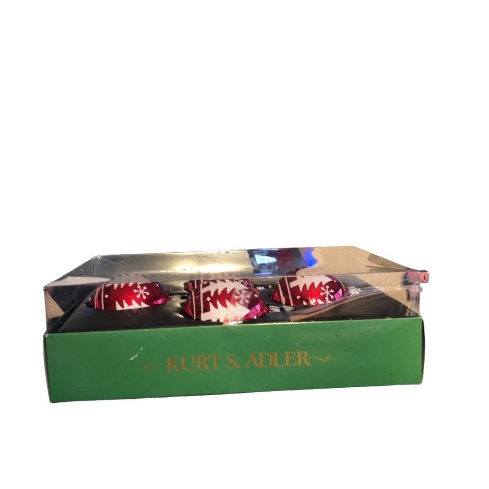Kurt Adler Ornament Ball‎ Glass Christmas Tree Vintage Snowflake Vintage Sparkle - Picture 8 of 15